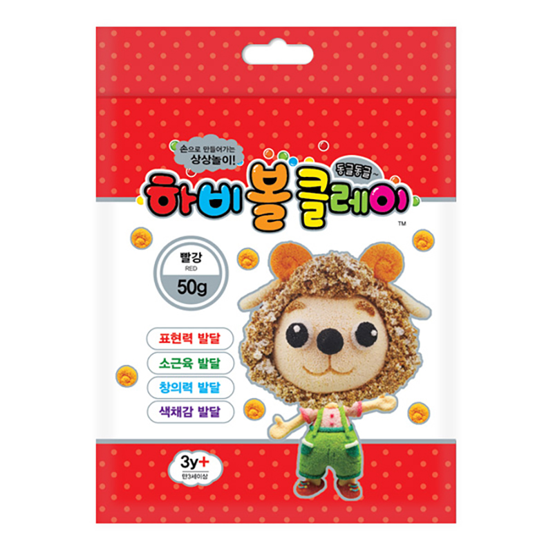 볼클레이점토/50g/빨강