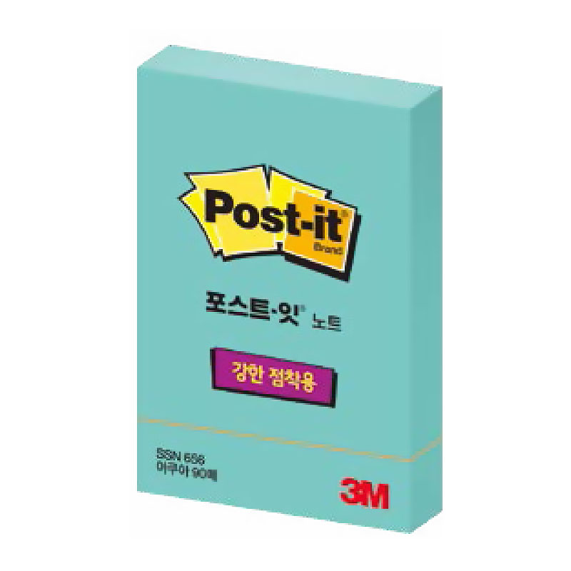 포스트잇/강한점착용노트/656/아쿠아