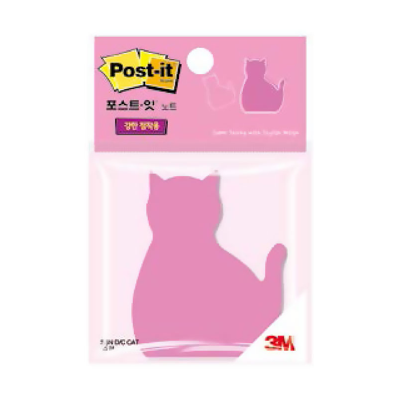 포스트잇/강한점착용/모양노트/고양이