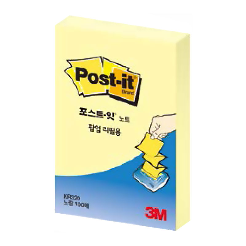 포스트잇/팝업노트/리필/KR320/노랑