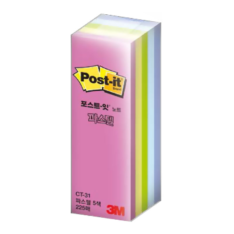 포스트잇/일반노트/파스텔5색/CT-13