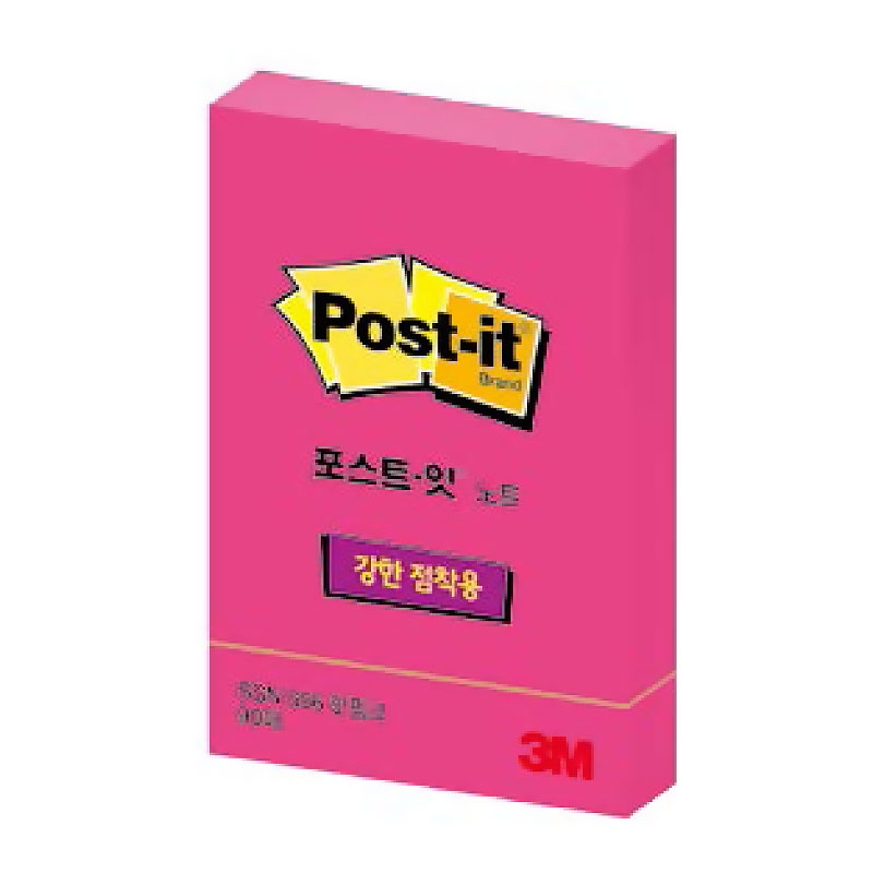 포스트잇/강한점착용노트/656/핫핑크