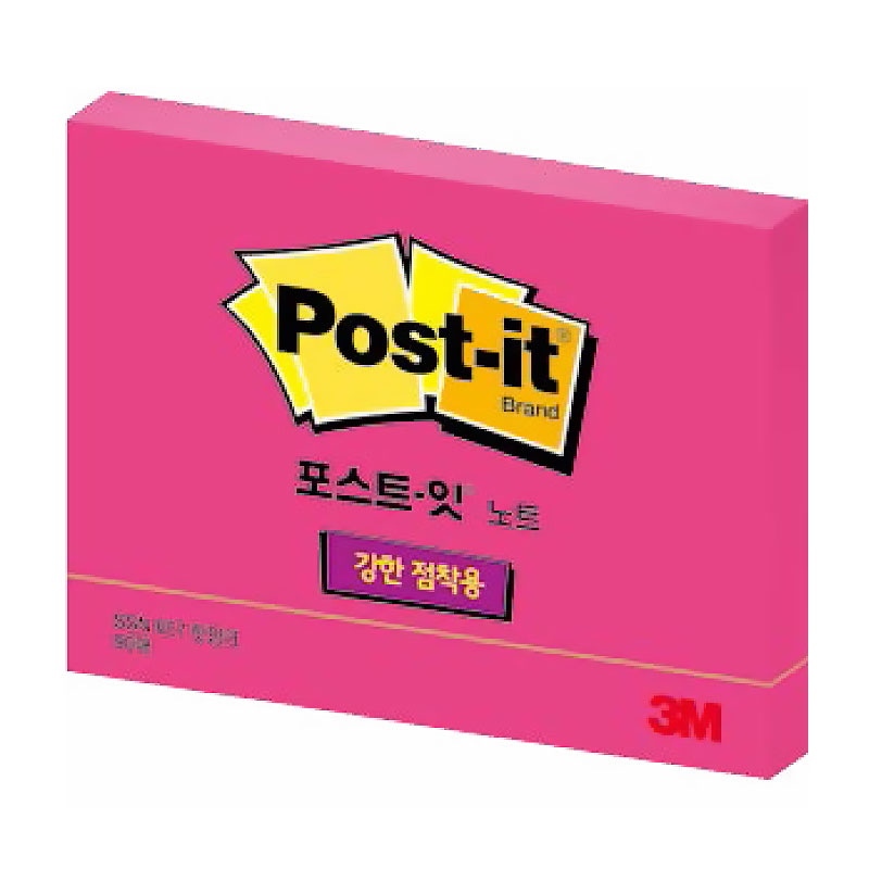 포스트잇/강한점착용노트/657/핫핑크