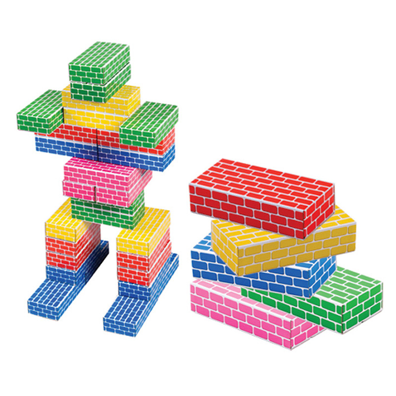 종이벽돌블럭/중형/오색/50PCS