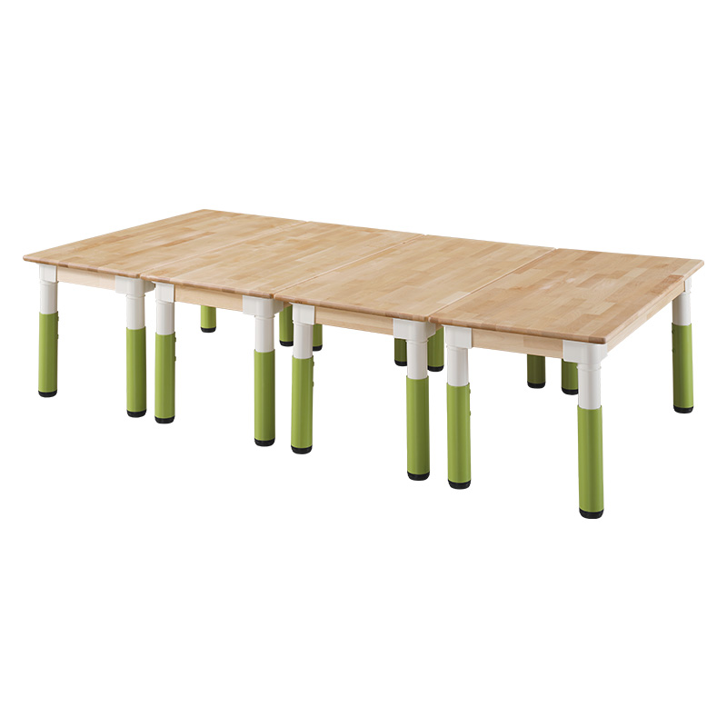 자작나무책상/높이조절식/H46-58cm/연두/세트