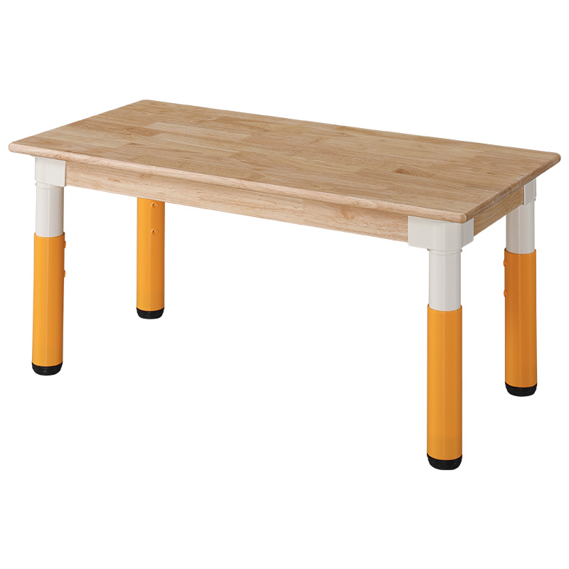 고무나무책상/높이조절식/H46-58cm/주황/사각