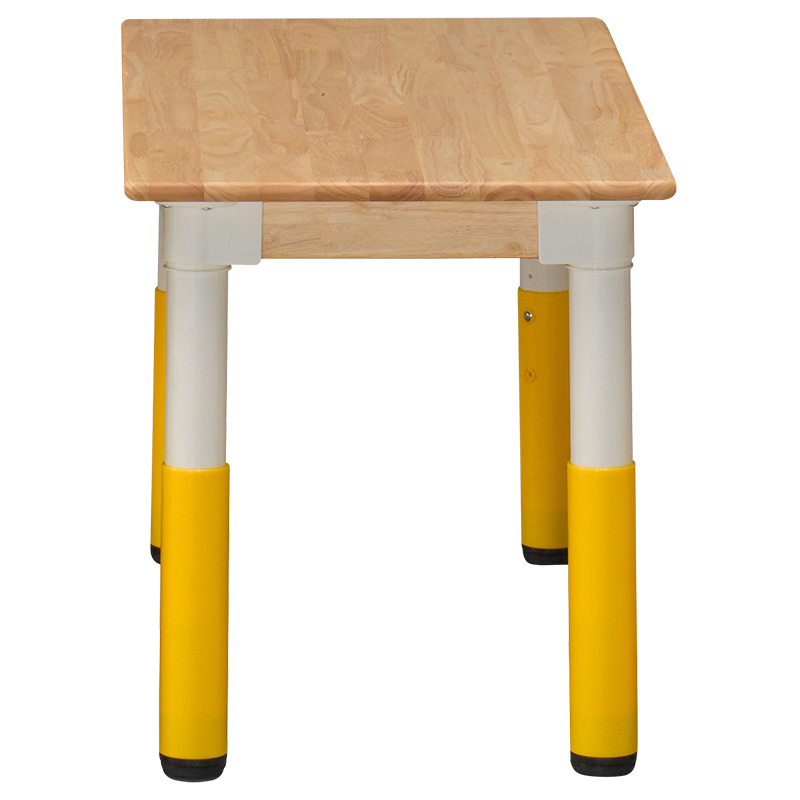 고무나무책상/높이조절식/60*120*H46-58cm/노랑/사각
