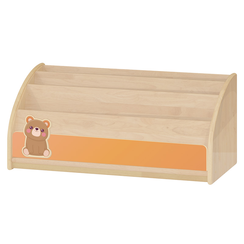 고무나무책꽂이/영아용/H35cm/곰돌이/일자