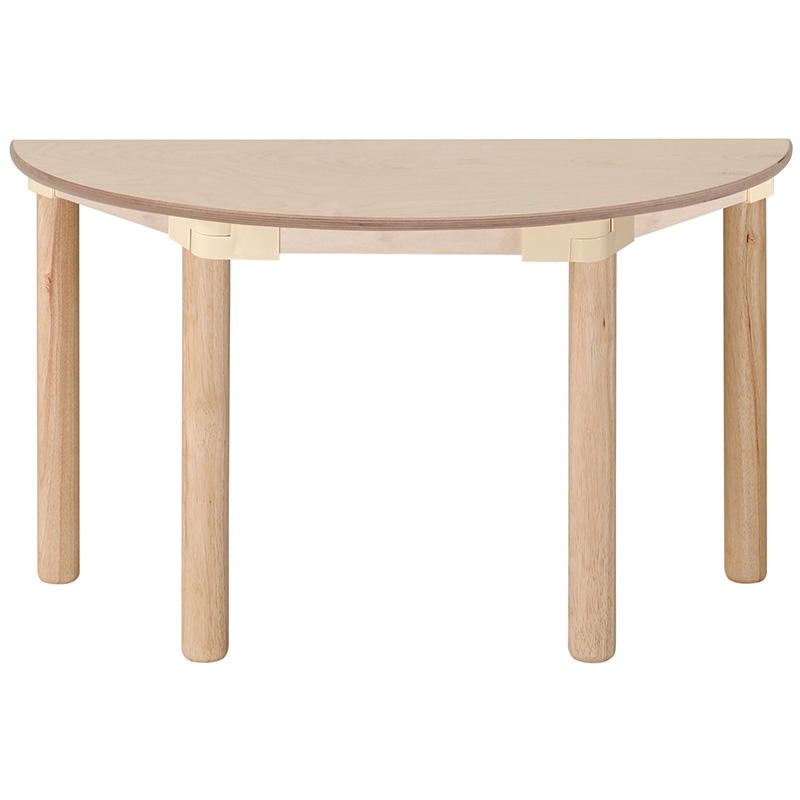자작합판책상/H53cm/반원/1쪽