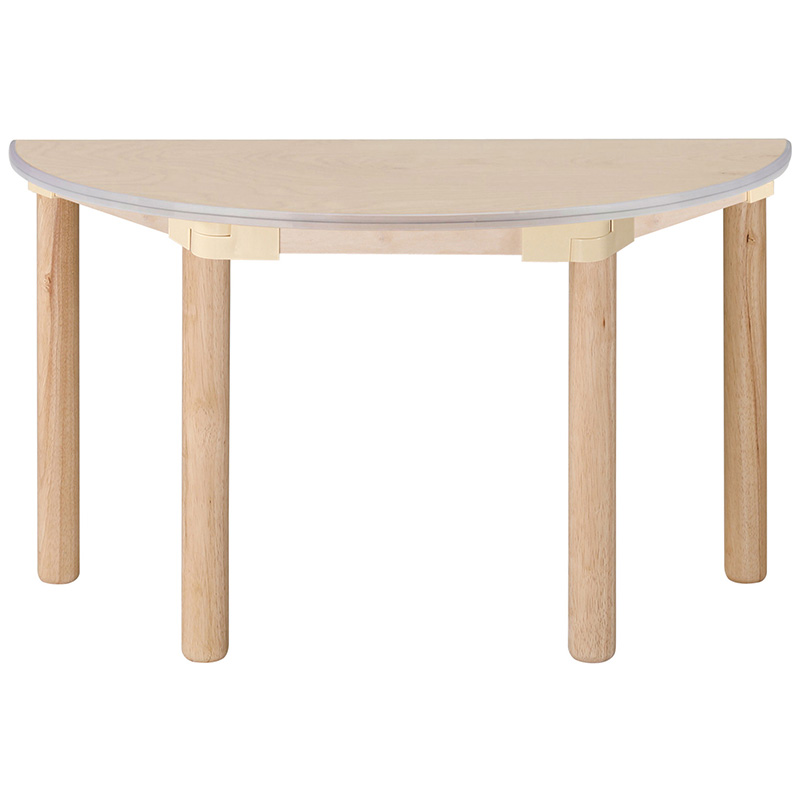 자작합판책상/안전몰딩/H53cm/반원/1쪽