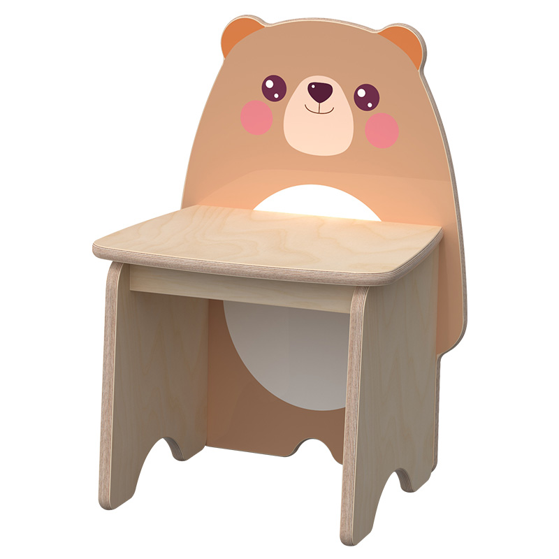 자작합판소꿉놀이/화장대/의자/곰돌이