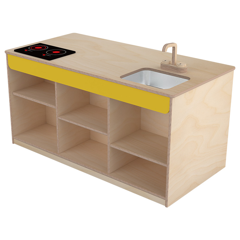 자작합판소꿉놀이/아일랜드씽크대/높은형/H60cm