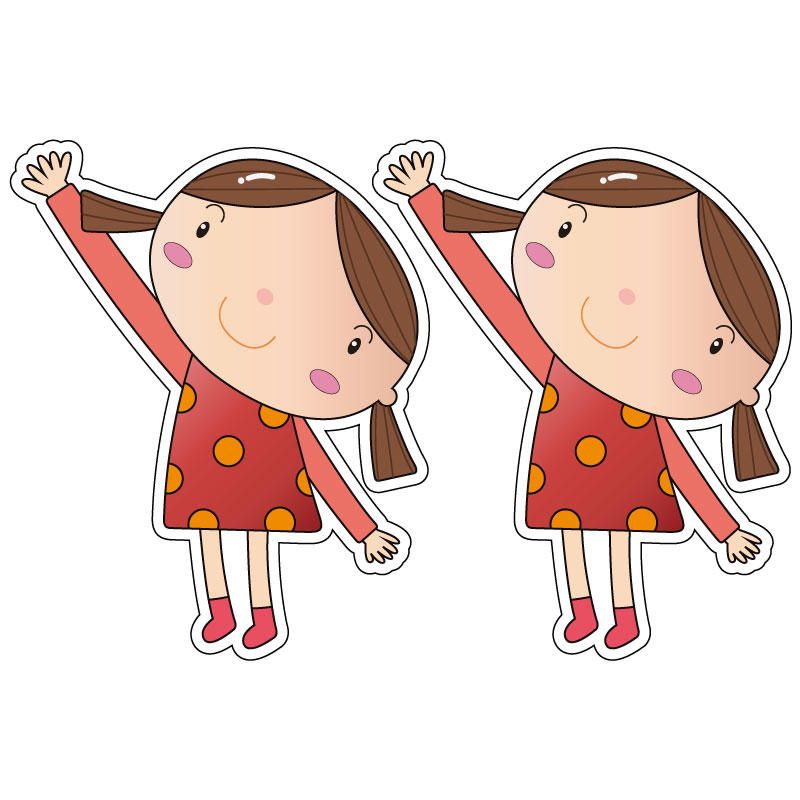 캐릭터우드/빨강치마아이/2개
