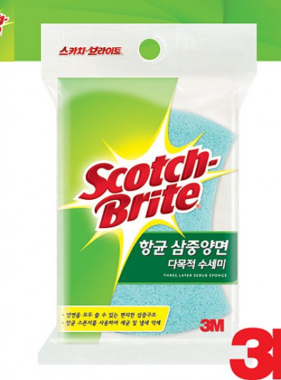항균3중양면다목적수세미/MD-100DB/3M