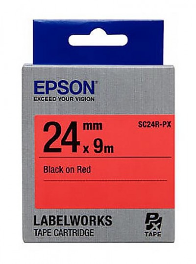 엡손 라벨테이프 SC24R-PX 24mm 적/흑문자