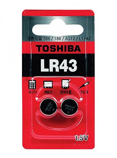 도시바 버튼1.5 2입 LR43 KC인증